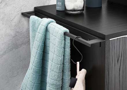 black luxury towel holder