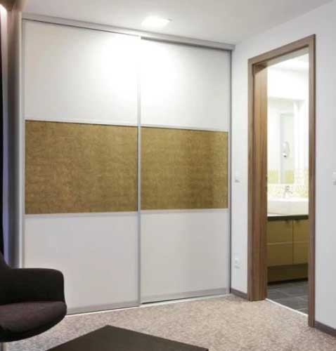 white and brown luxury sliding door