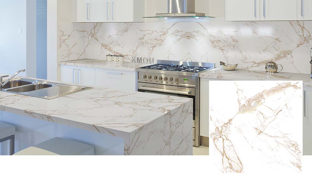 Gold marble countertop