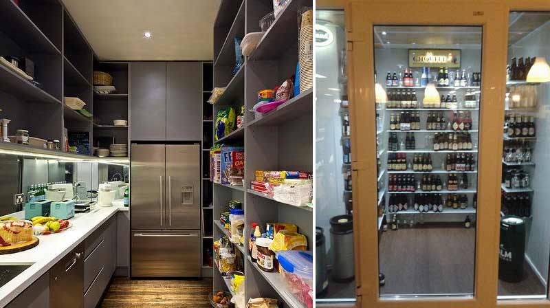 Built-in Refrigeration in walk in pantry